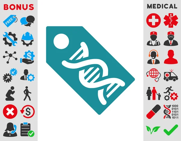 Ícone de marcador de dna —  Vetores de Stock