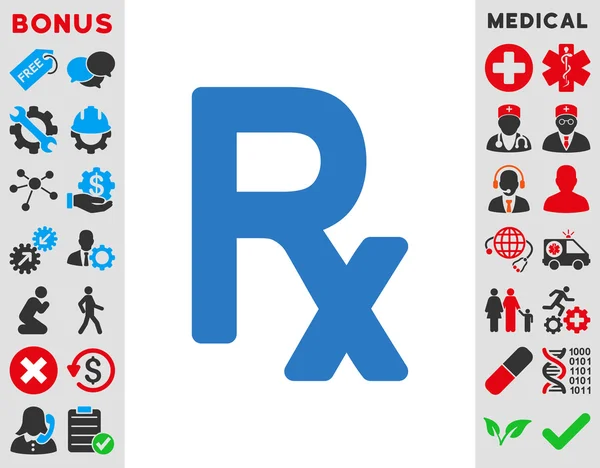 Icono de símbolo de prescripción — Vector de stock