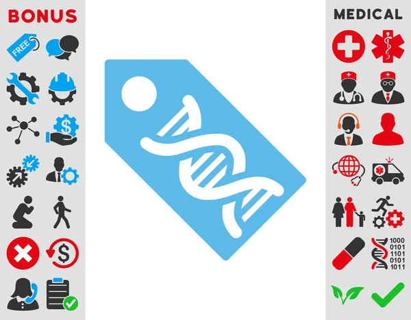 Ícone de marcador de dna —  Vetores de Stock