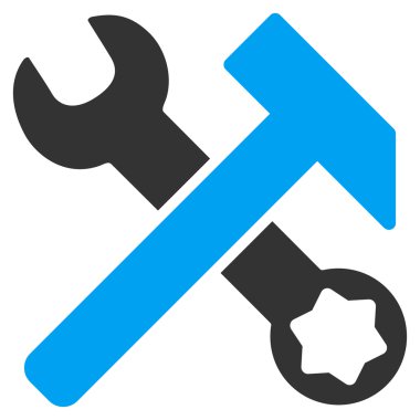 çekiç ve anahtar simgesi