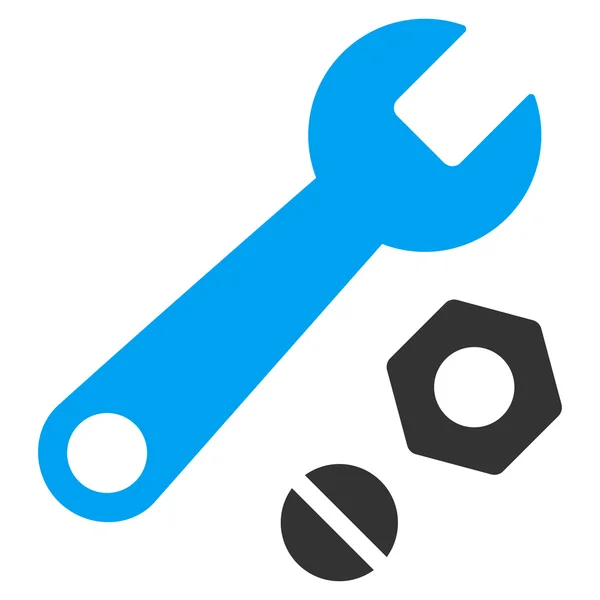 Wrench And Nuts Icon — Stock Vector