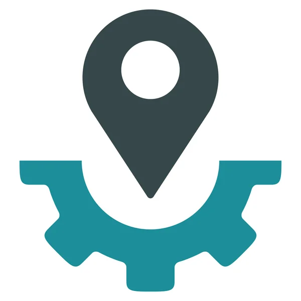 Mapa de servicio Icono marcador — Vector de stock