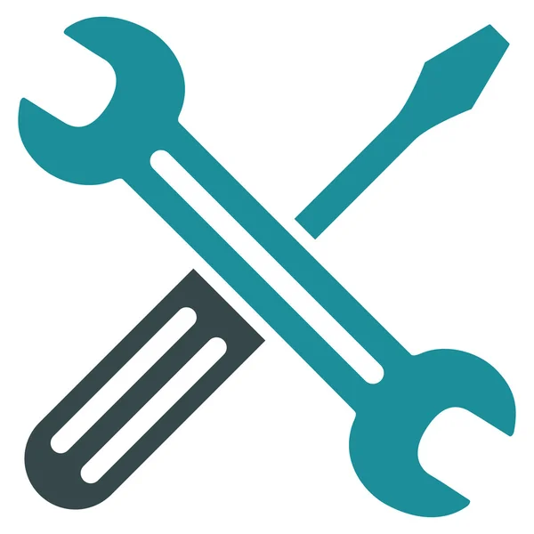 Spanner en schroevendraaier pictogram — Stockvector