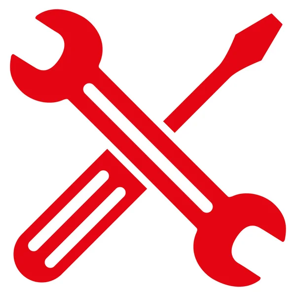 Иконка гаечного ключа и отвертки — стоковый вектор