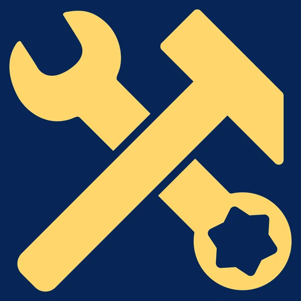 Kladivo a klíč ikona — Stockový vektor