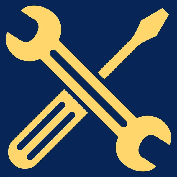 Ikona šroubovák a klíč — Stockový vektor