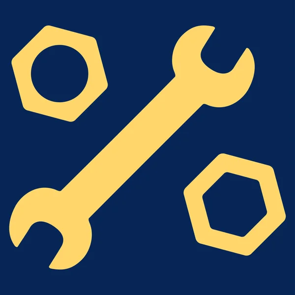 Wrench And Nuts Icon — Stock Vector
