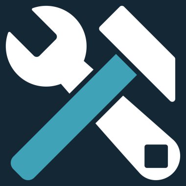 çekiç ve anahtar simgesi