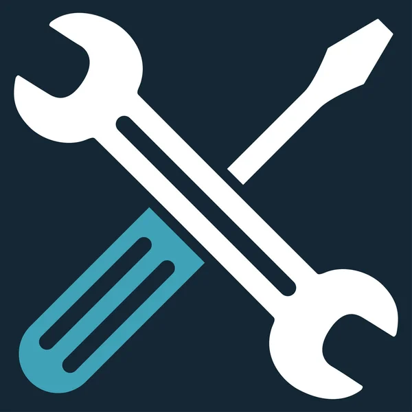 Spanner And Screwdriver Icon — Stock Vector