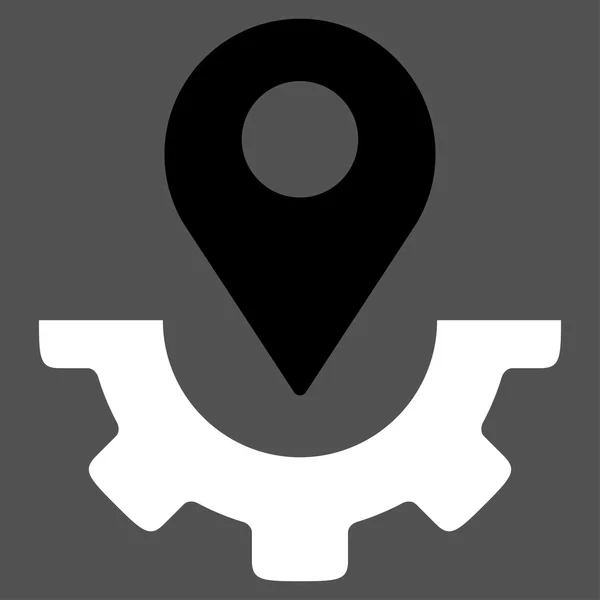 Mapa de servicio Icono marcador — Vector de stock