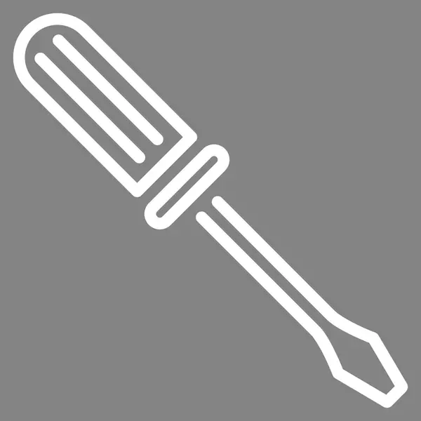 Obrysový šroubovák ikona — Stockový vektor