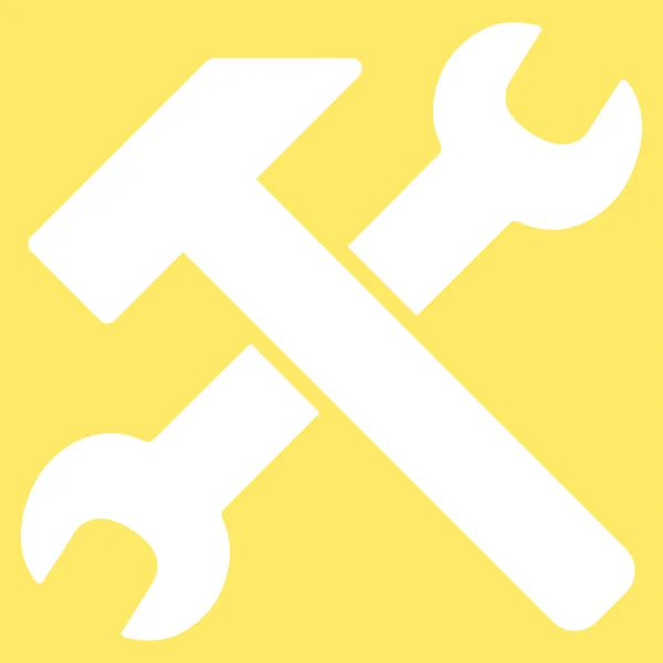 Hammare och skiftnyckel ikonen — Stock vektor