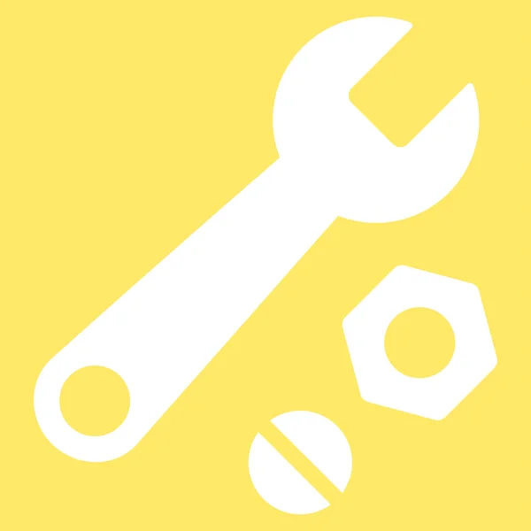 Skiftnyckel och nötter ikonen — Stock vektor