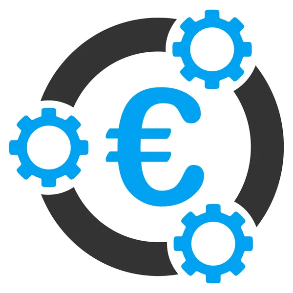 Euro Teamwork Icon — Stock Photo, Image