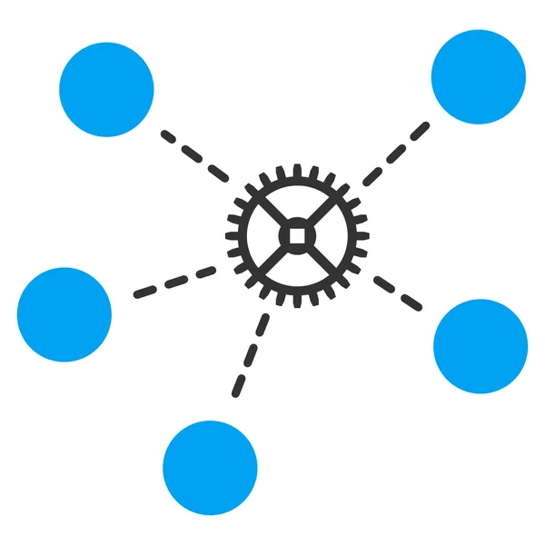 Ícone de links de engrenagem —  Vetores de Stock