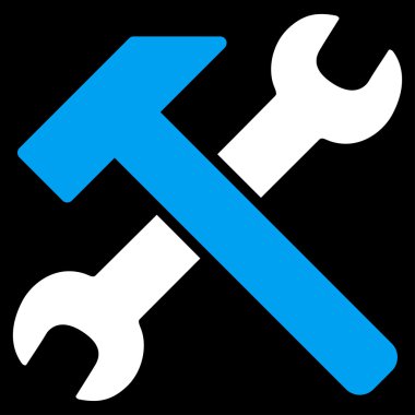 çekiç ve anahtar simgesi