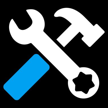 çekiç ve anahtar simgesi