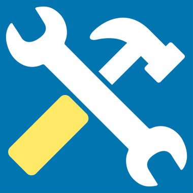 çekiç ve anahtar simgesi