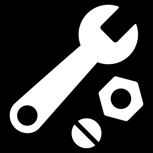 Wrench And Nuts Icon — Stock Vector