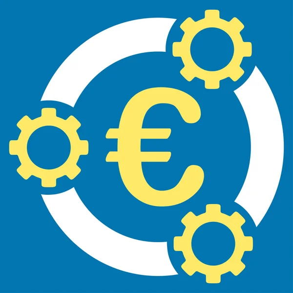 Euro Icono de Trabajo en Equipo —  Fotos de Stock