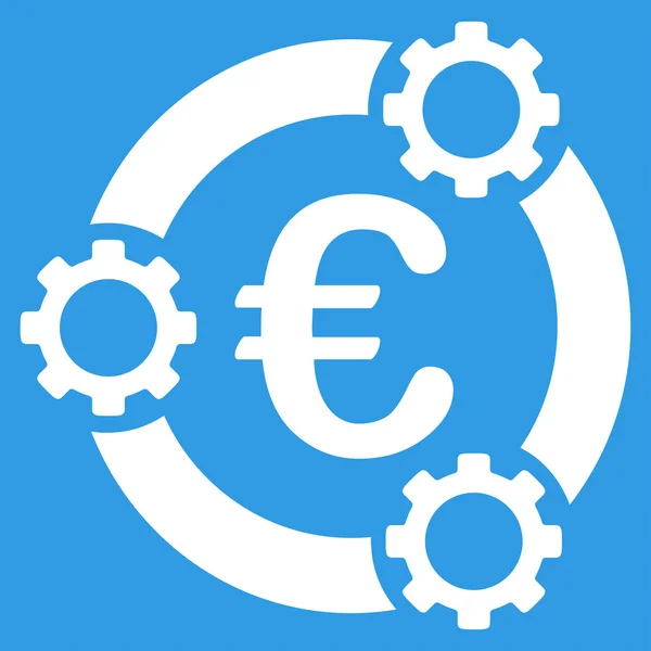 Euro Teamwork pictogram — Stockfoto