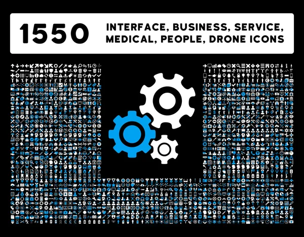 Interface, Entreprise, Outils, Personnes, Médical, Récompenses Icônes vectorielles — Image vectorielle