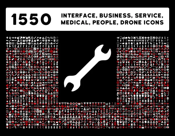 Interface, Entreprise, Outils, Personnes, Médical, Récompenses Icônes vectorielles — Image vectorielle