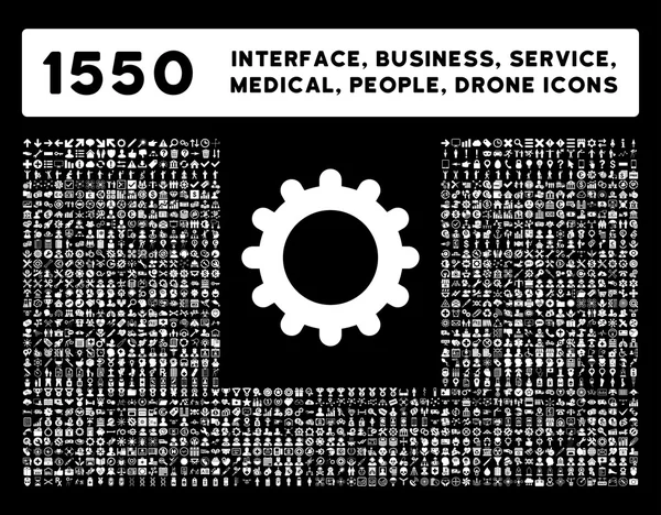 Interface, Entreprise, Outils, Personnes, Médical, Récompenses Icônes vectorielles — Image vectorielle