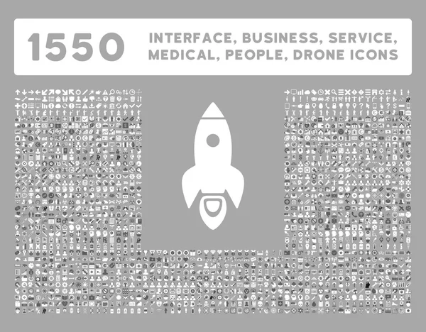 Interface, Entreprise, Outils, Personnes, Médical, Récompenses Icônes vectorielles — Image vectorielle