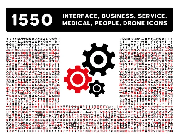 Interfaz, Negocio, Herramientas, Personas, Médico, Premios Vector Iconos — Archivo Imágenes Vectoriales