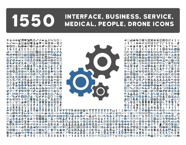 Interface, Entreprise, Outils, Personnes, Médical, Récompenses Icônes vectorielles — Image vectorielle