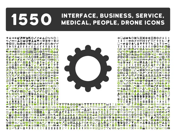 Interface, Negócios, Ferramentas, Pessoas, Médico, Ícones de vetor de prêmios — Vetor de Stock