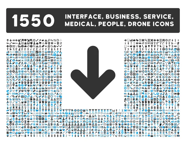 Ícone de seta para baixo e mais Interface, Negócios, Ferramentas, Pessoas, Médico, Ícones de vetor plana de prêmios —  Vetores de Stock