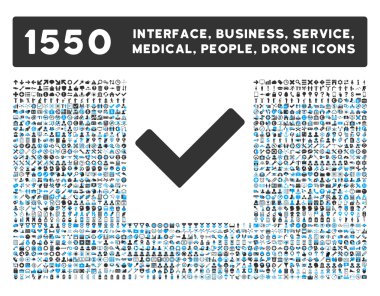 Ok Icon and More Interface, Business, Tools, People, Medical, Awards Flat Vector Icons