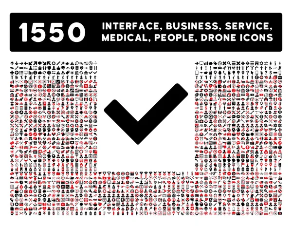 Ok Icône et plus Interface, Entreprise, Outils, Personnes, Médical, Prix Icônes vectorielles plates — Image vectorielle