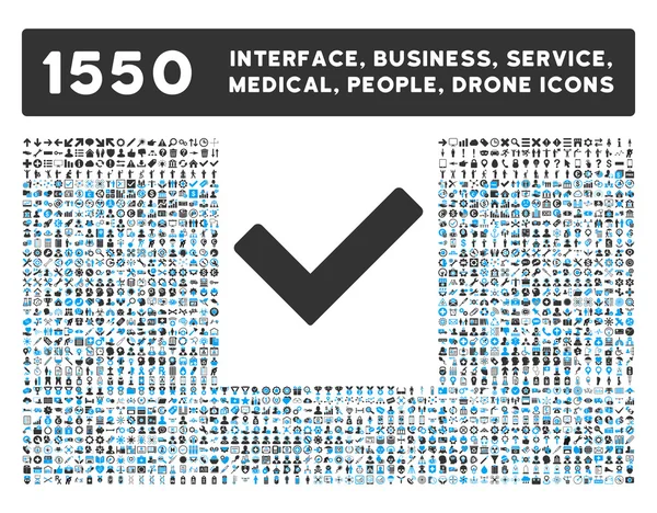 Ok Icône et plus Interface, Entreprise, Outils, Personnes, Médical, Prix Icônes vectorielles plates — Image vectorielle