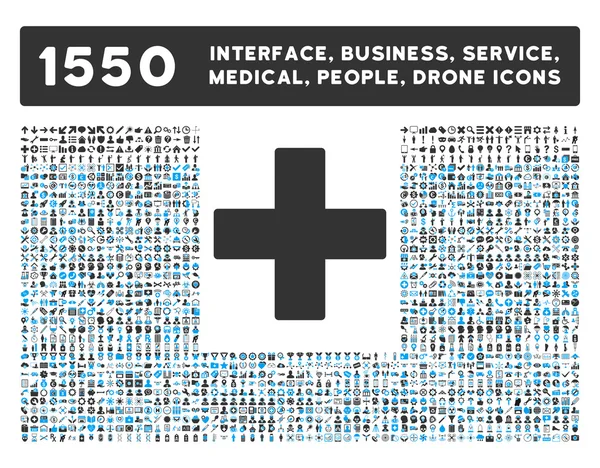 Más iconos y más Interfaz, Negocios, Herramientas, Personas, Médicos, Premios Iconos de Vectores Planos — Vector de stock