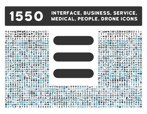 Icono de pila y más Interfaz, Negocio, Herramientas, Personas, Médico, Premios Iconos de vectores planos — Vector de stock