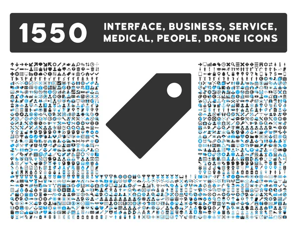 Etiqueta icono y más Interfaz, Negocio, Herramientas, Personas, Médico, Premios Iconos de vectores planos — Vector de stock