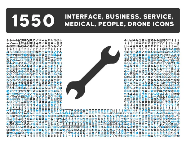 Wrench Icon and More Interface, Business, Tools, People, Medical, Awards Flat Vector Icons