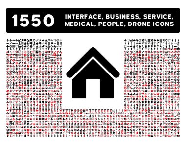 Home Icon and More Interface, Business, Tools, People, Medical, Awards Flat Vector Icons