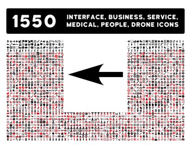 Sharp Left Arrow Icon and More Interface, Business, Tools, People, Medical, Awards Flat Vector Icons