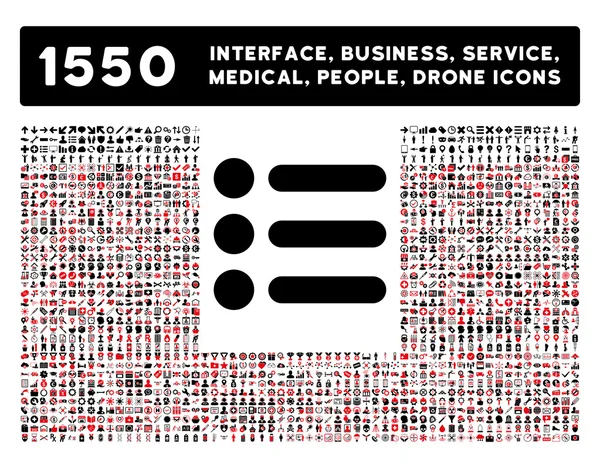 Artiklar-ikonen och mer gränssnitt, Business, verktyg, människor, medicinsk, utmärkelser platt vektor ikoner — Stock vektor