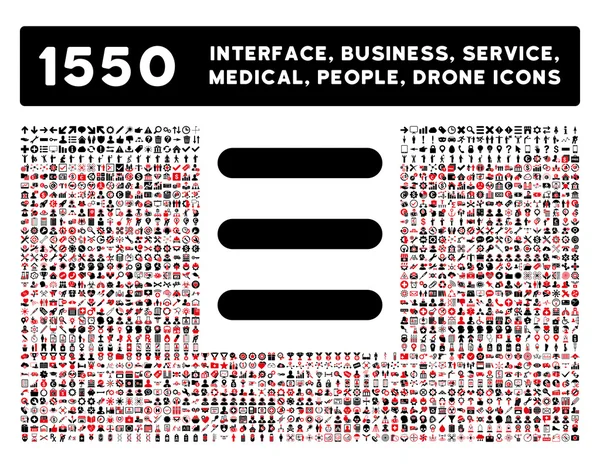 Menu Icône et plus Interface, Entreprise, Outils, Personnes, Médical, Prix Icônes vectorielles plates — Image vectorielle