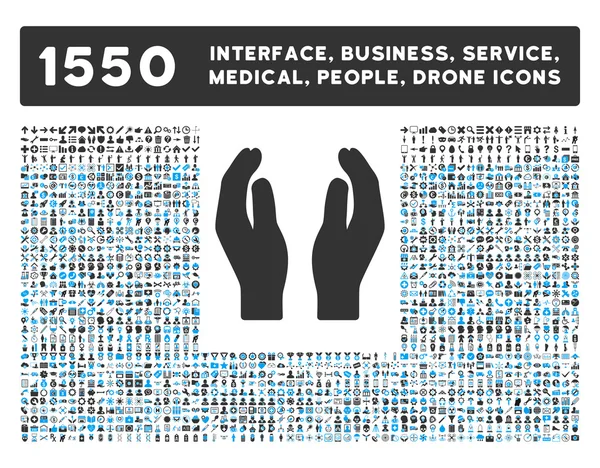 Icône de soins et plus Interface, Entreprise, Outils, Personnes, Médical, Prix Icônes vectorielles plates — Image vectorielle