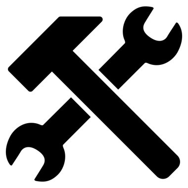 çekiç ve anahtar simgesi