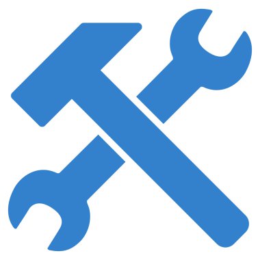 çekiç ve anahtar simgesi