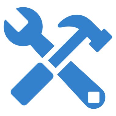 çekiç ve anahtar simgesi