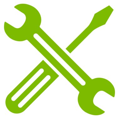 Somun anahtarı ve tornavida simgesi