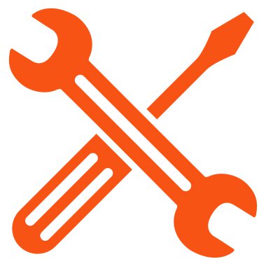 Somun anahtarı ve tornavida simgesi